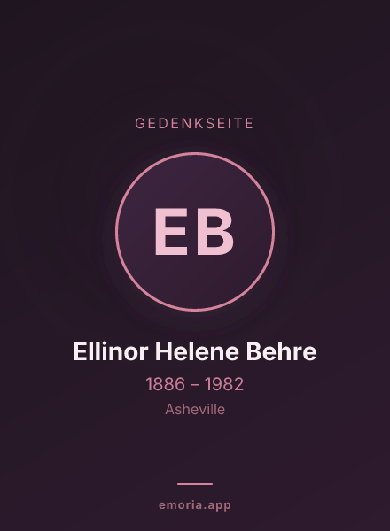 Gedenkportrait von Ellinor Helene Behre