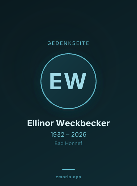 Gedenkportrait von Ellinor Weckbecker