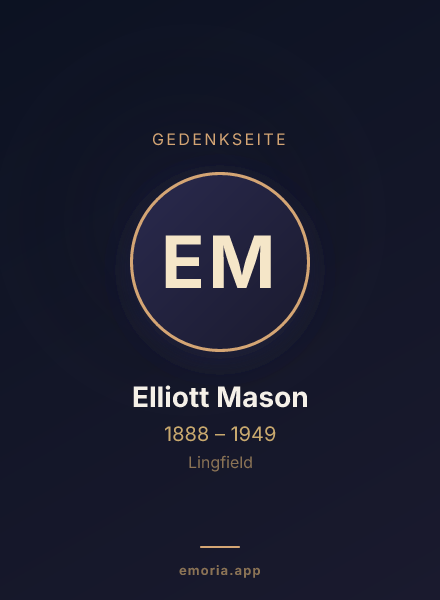 Gedenkportrait von Elliott Mason