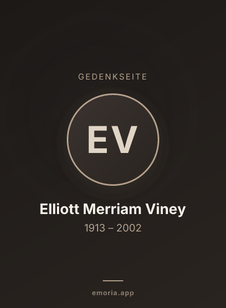 Gedenkportrait von Elliott Merriam Viney