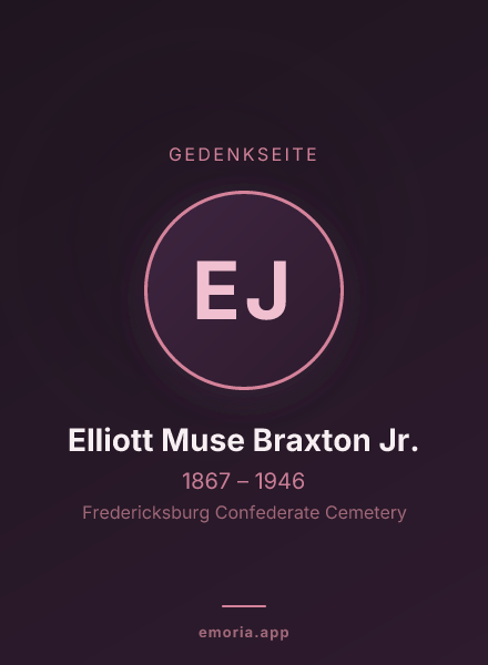 Gedenkportrait von Elliott Muse Braxton Jr.