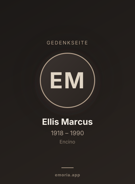Gedenkportrait von Ellis Marcus
