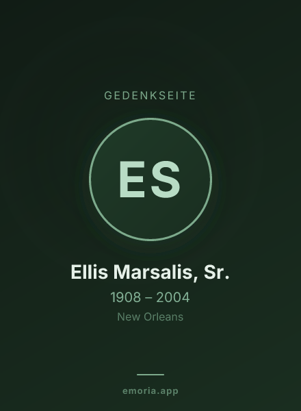 Gedenkportrait von Ellis Marsalis, Sr.