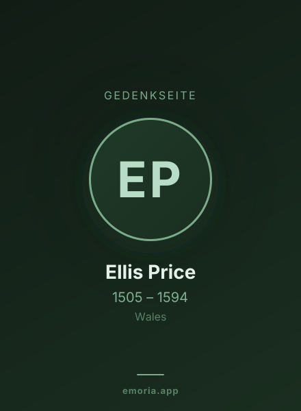 Gedenkportrait von Ellis Price