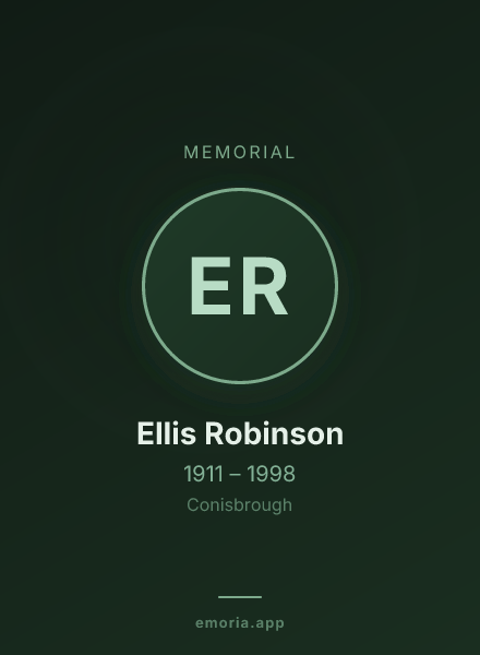 Memorial portrait of Ellis Robinson