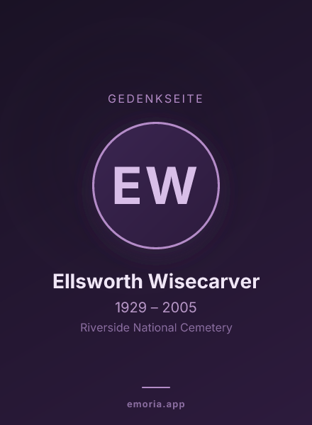 Gedenkportrait von Ellsworth Wisecarver