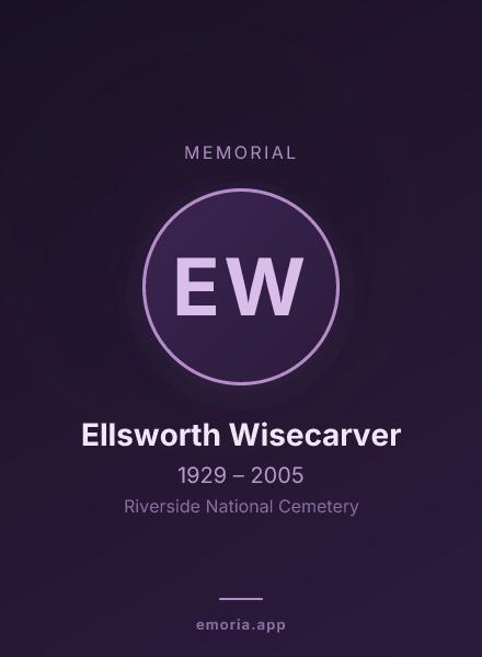 Memorial portrait of Ellsworth Wisecarver