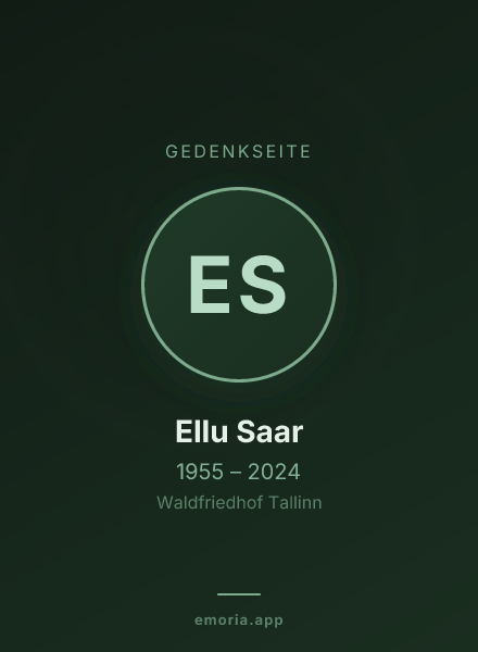 Gedenkportrait von Ellu Saar