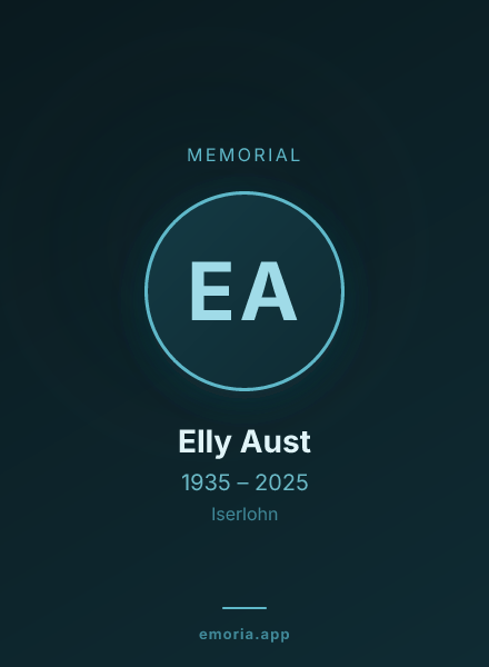 Memorial portrait of Elly Aust