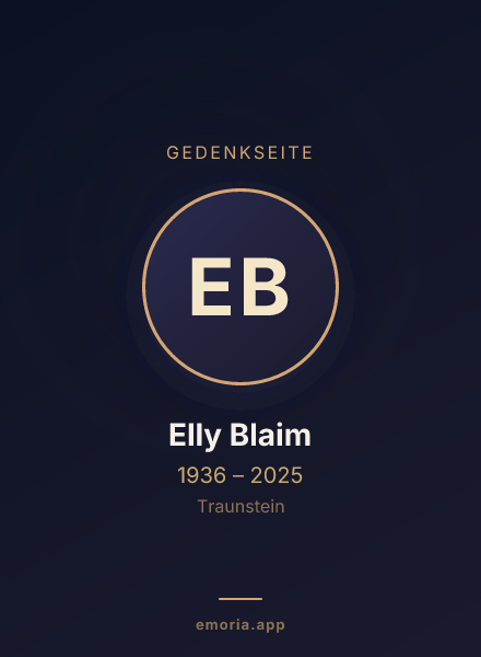 Gedenkportrait von Elly Blaim