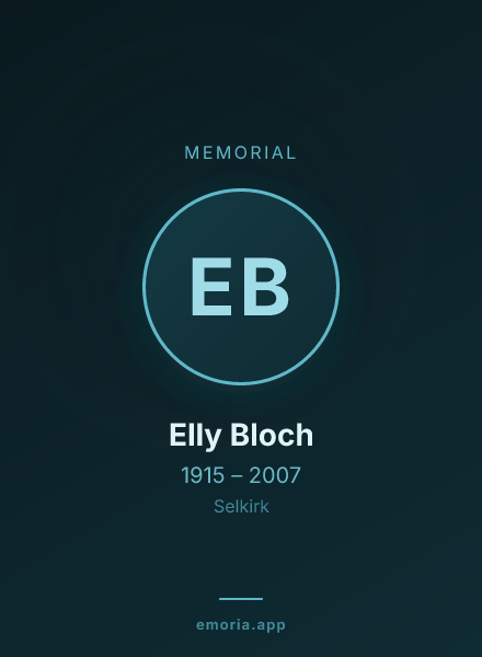 Memorial portrait of Elly Bloch