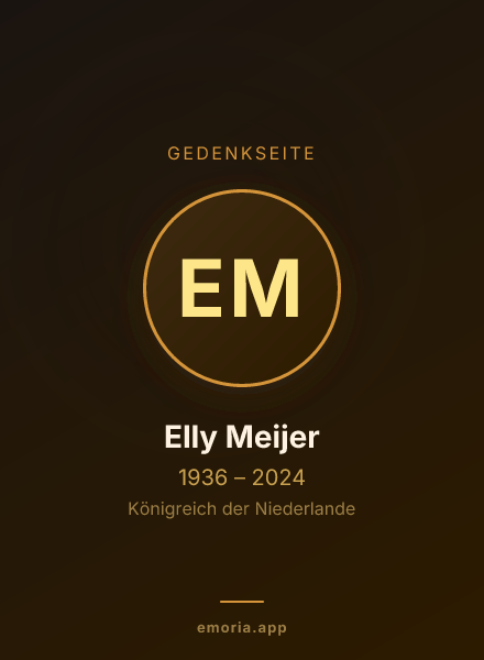 Gedenkportrait von Elly Meijer