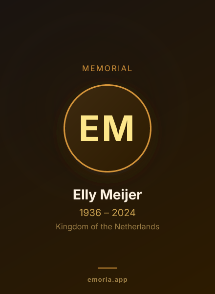 Memorial portrait of Elly Meijer