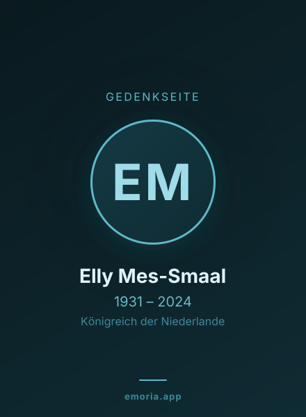 Gedenkportrait von Elly Mes-Smaal