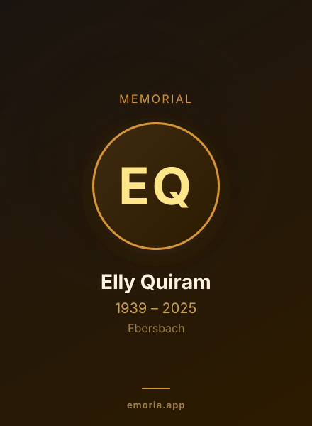 Memorial portrait of Elly Quiram