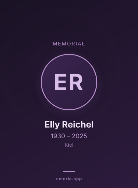 Memorial portrait of Elly Reichel