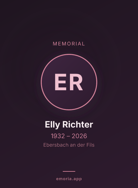 Memorial portrait of Elly Richter