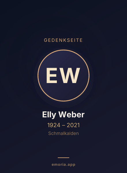 Gedenkportrait von Elly Weber