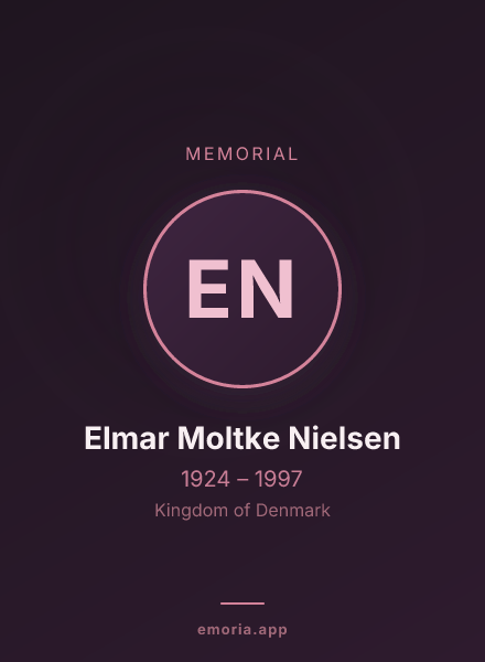 Memorial portrait of Elmar Moltke Nielsen
