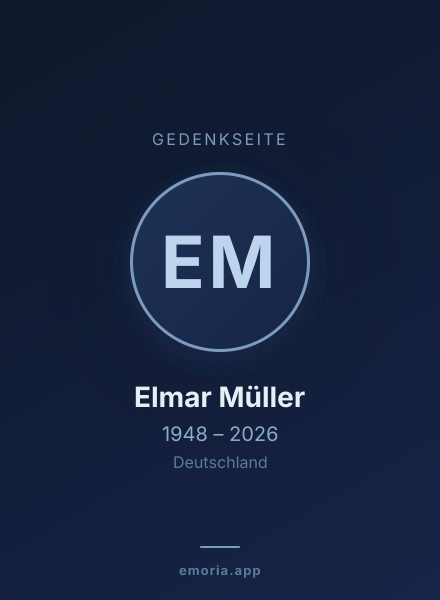 Gedenkportrait von Elmar Müller