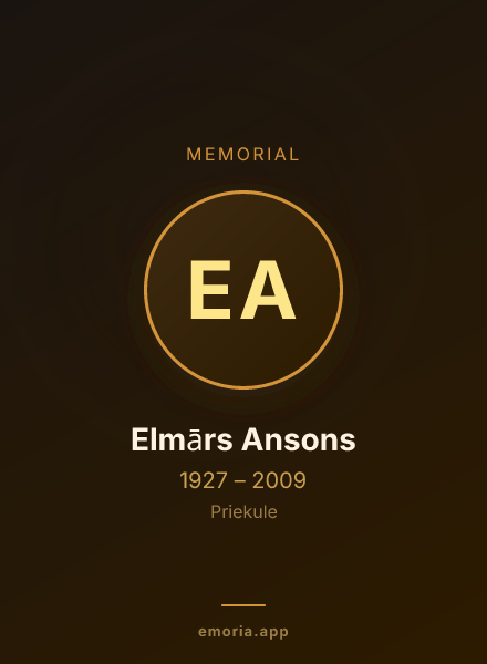 Memorial portrait of Elmārs Ansons