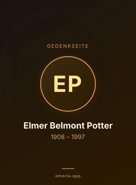Gedenkportrait von Elmer Belmont Potter
