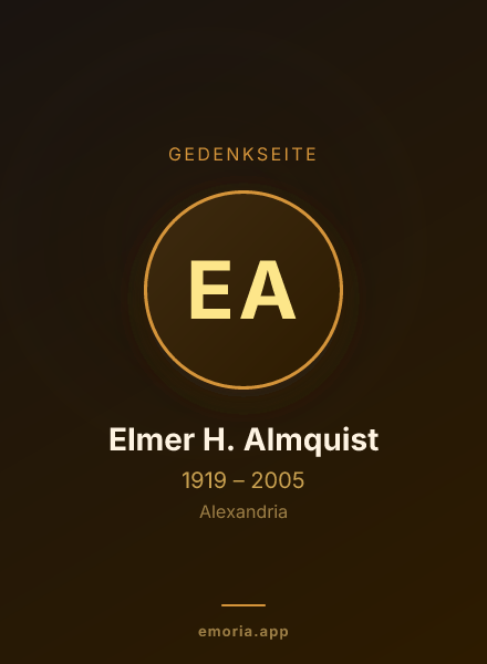 Gedenkportrait von Elmer H. Almquist