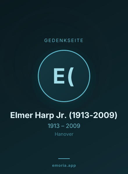 Gedenkportrait von Elmer Harp Jr. (1913-2009)