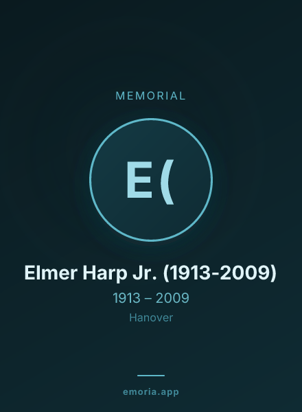 Memorial portrait of Elmer Harp Jr. (1913-2009)