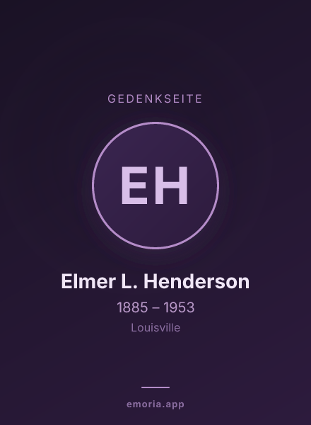 Gedenkportrait von Elmer L. Henderson