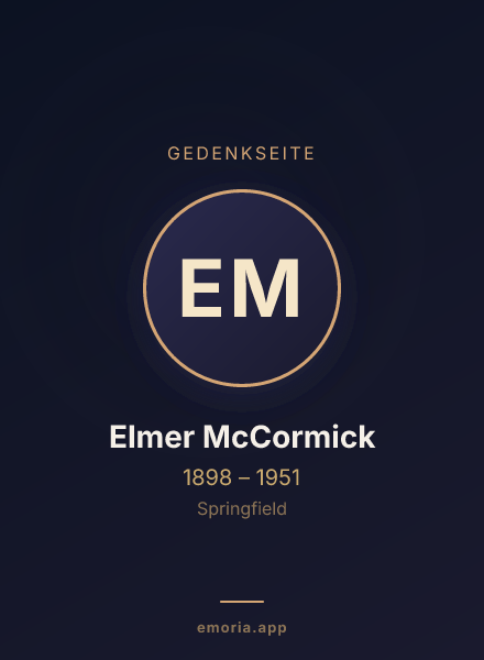 Gedenkportrait von Elmer McCormick
