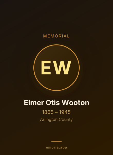 Memorial portrait of Elmer Otis Wooton
