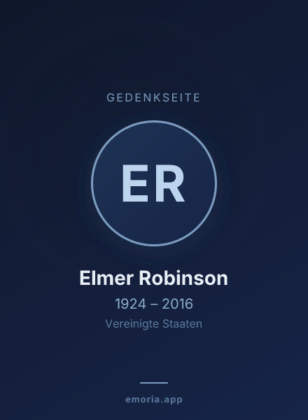Gedenkportrait von Elmer Robinson