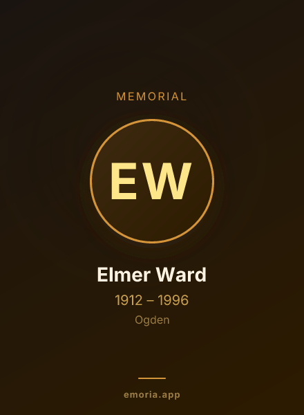 Memorial portrait of Elmer Ward