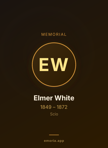 Memorial portrait of Elmer White