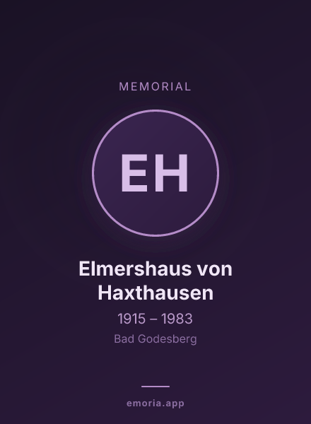 Memorial portrait of Elmershaus von Haxthausen