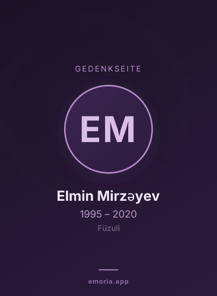 Gedenkportrait von Elmin Mirzəyev