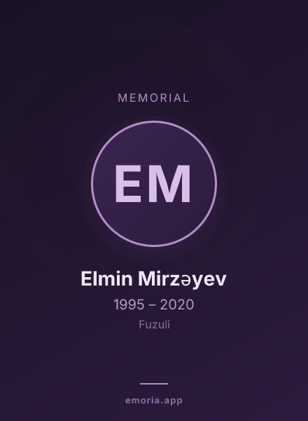 Memorial portrait of Elmin Mirzəyev