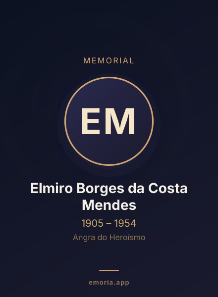 Memorial portrait of Elmiro Borges da Costa Mendes
