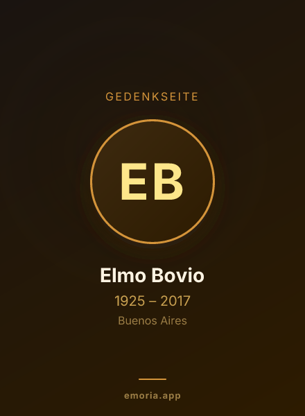 Gedenkportrait von Elmo Bovio