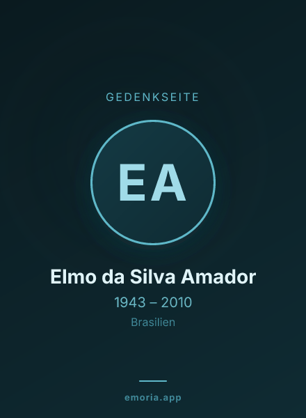 Gedenkportrait von Elmo da Silva Amador