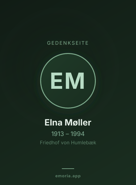 Gedenkportrait von Elna Møller