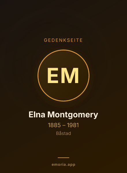 Gedenkportrait von Elna Montgomery
