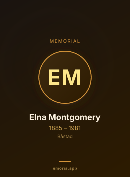 Memorial portrait of Elna Montgomery