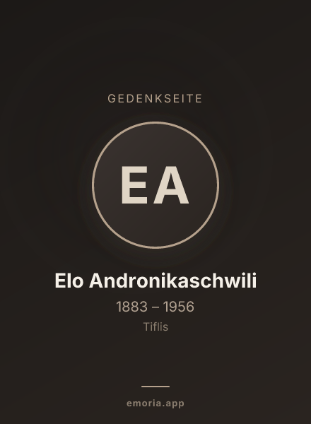 Gedenkportrait von Elo Andronikaschwili
