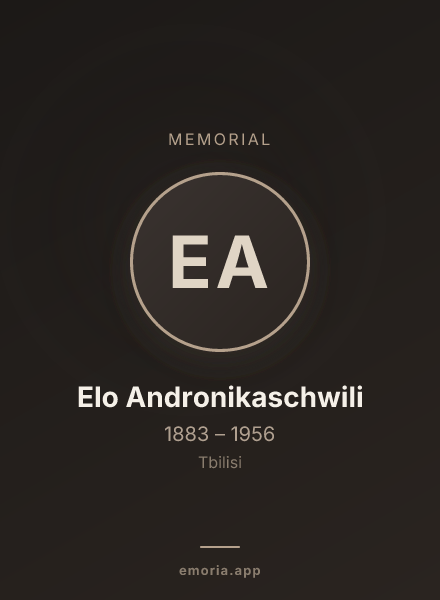Memorial portrait of Elo Andronikaschwili