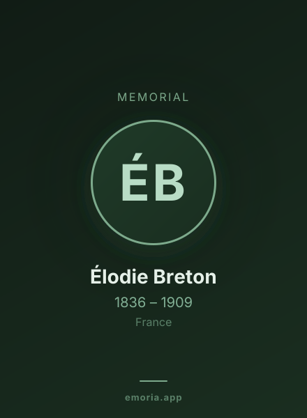 Memorial portrait of Élodie Breton