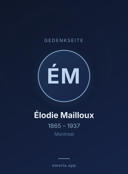 Gedenkportrait von Élodie Mailloux