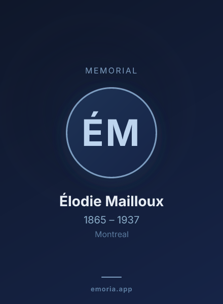 Memorial portrait of Élodie Mailloux