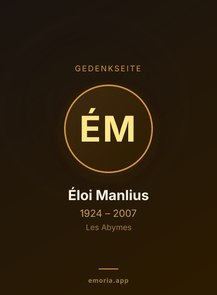 Gedenkportrait von Éloi Manlius